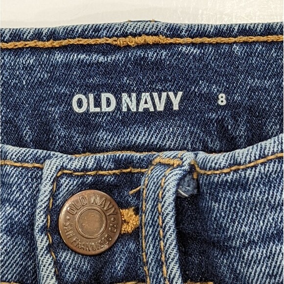 Old Navy Denim Shorts Jean Jorts Distressed Spring Summer Girls Size 8 - Picture 4 of 4